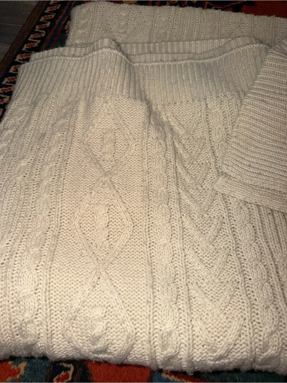 Ralph Lauren Acrylic Chunky Knit Throw